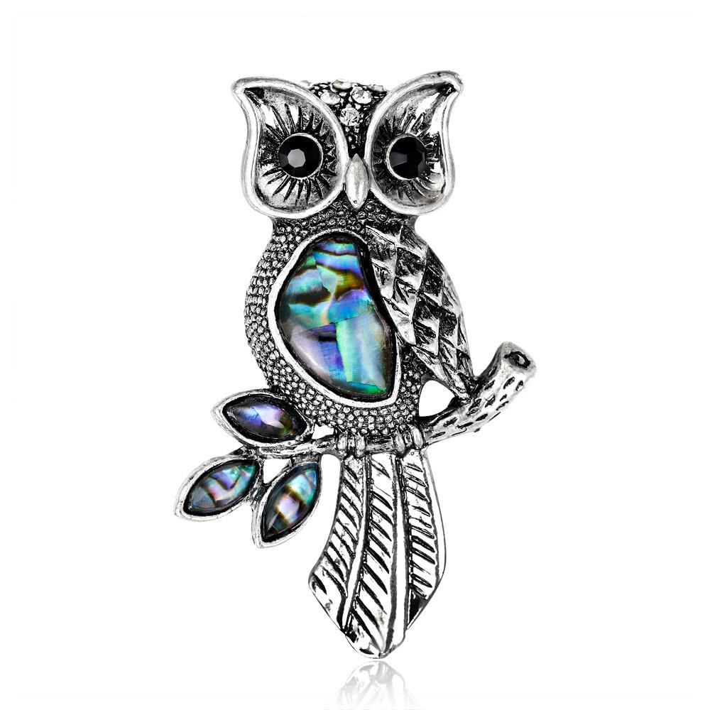 

Natural Shell Owl Brooch Pin With Multifunctional Design For Fashion Women