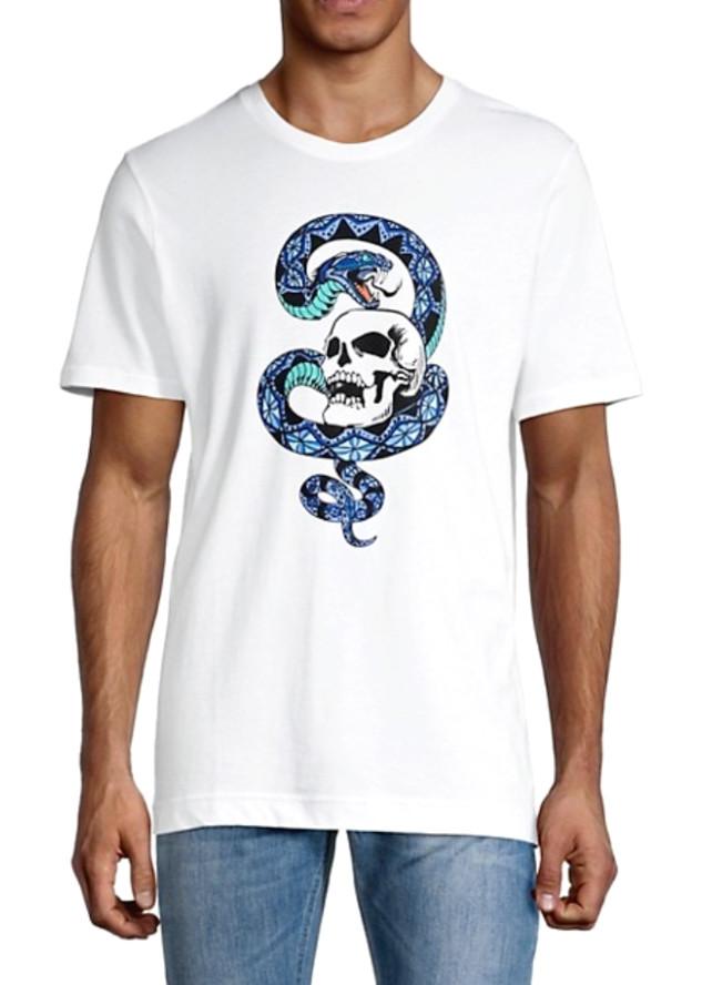 Robert Graham DOZIER Skull & Snake T Shirt Tee Medium NEW NWT $98 FREE SHIP! M S разноцветный
