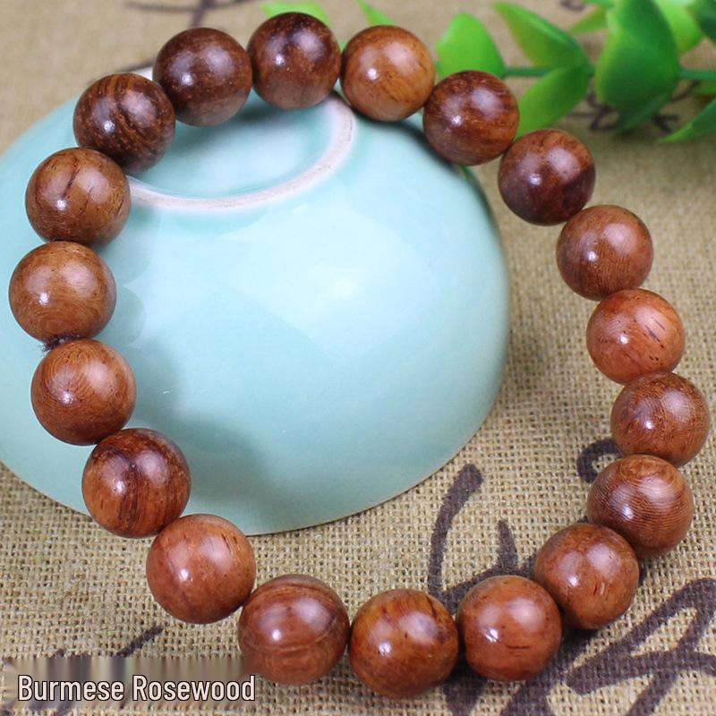 Sandalwood 10MM Single Loop Bracelets - Unisex Buddhist Beads Rosary Jewelry