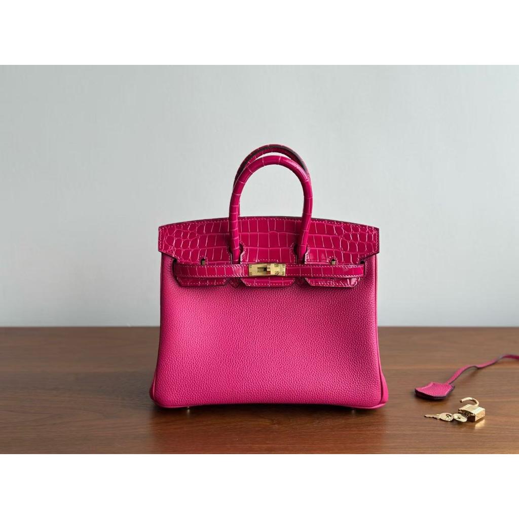 Prawdziwa skóra wzór krokodyla platynowa torba seria skóry bydlęcej togo przenośna platynowa torba duża pojemność