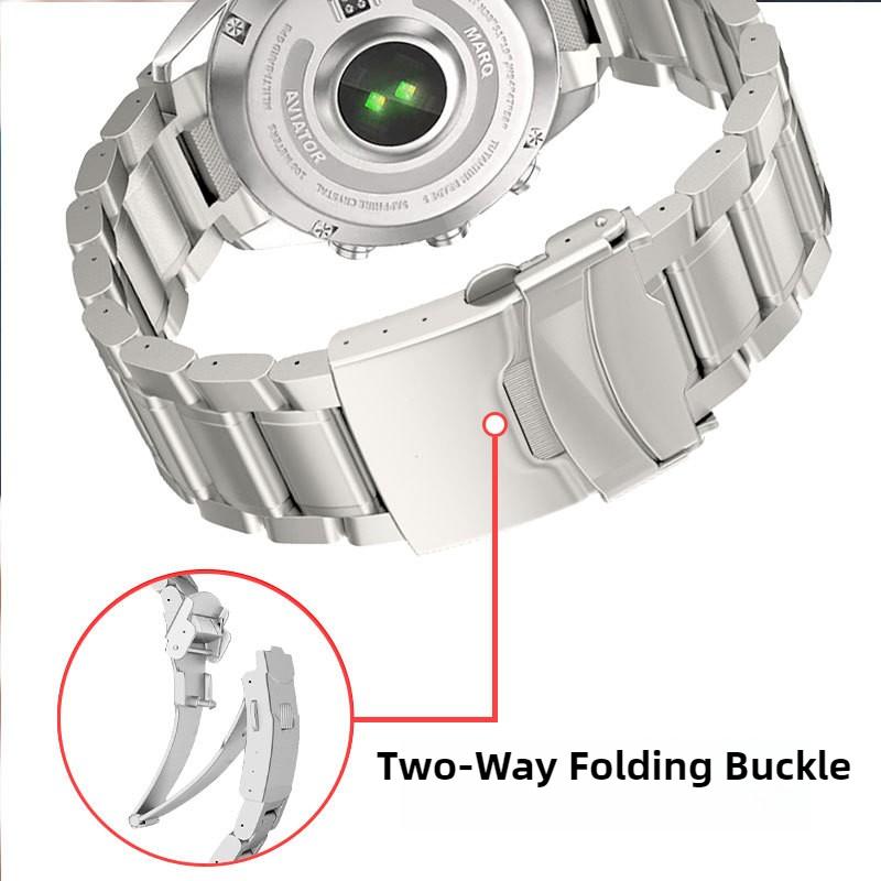 Titanarmband für Garmin MARQ Serie Uhrenarmband Aviator 22mm Armband für Quatix 8 / Fenix 7 Schnellverschluss-Adapter Armband