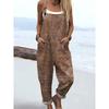 Womens Sleeveless Jumpsuit With Vintage Print Loose Fit Streetwear Style 2026