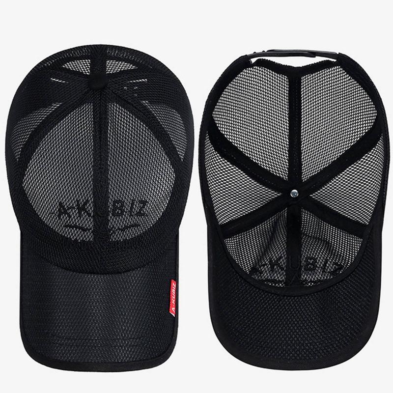 Permeable Mesh An-Ti Uv Fishing Sunhat Summer Full Net Sunscreen Golf Baseball Cap Sportss Hat Sun Protection Trucker Visors Quick Dry Air