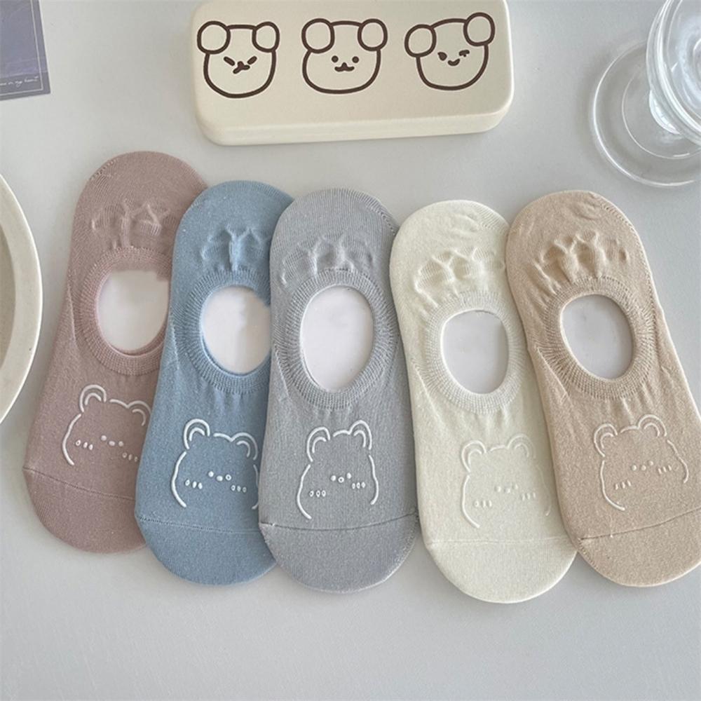 5 Pairs/Lot Cartoon Cat Fox Bear Socks Cute Animal Women Summer Funny Short Ankle Sokken Dropship