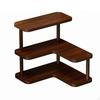 Three-Tier Corner Shelf Rustic Triangle Storage Rack Desktop