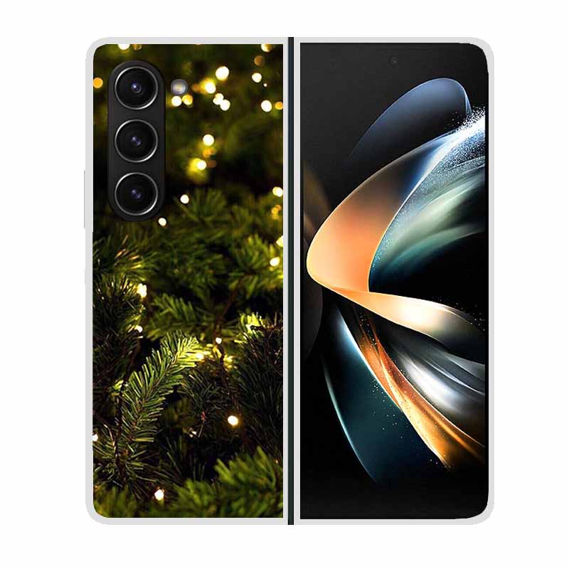 Christmas Cover For Samsung Galaxy Z Fold 5 5G Cases ZFold3 4 2 Clear Plastic Hard Back Cases For Samsung Z Fold 3 Phone Covers
