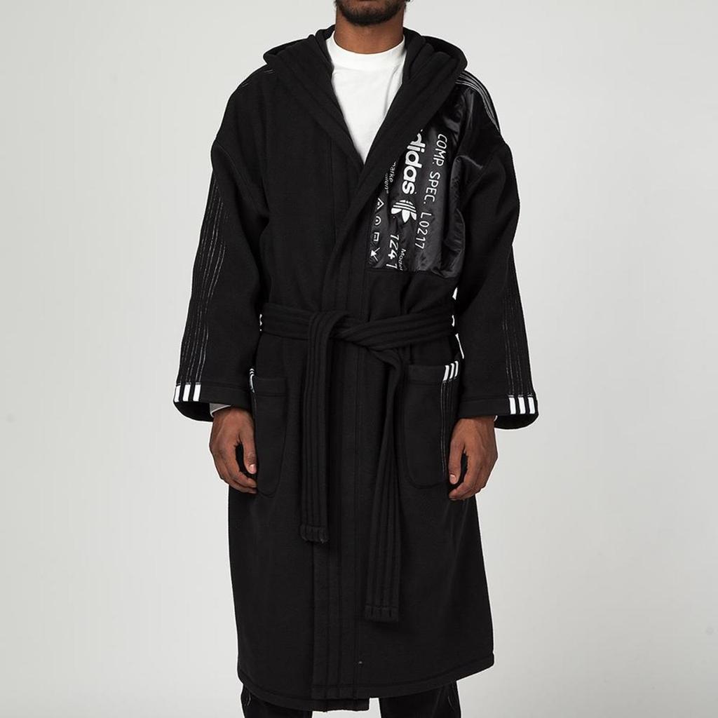 adidas Originals × Alexander Wang Hooded Loose Striped Fleece Unisex Tops CV5251