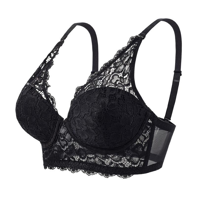 Women S Wireless Lace French Style Sexy Plus Size Bra