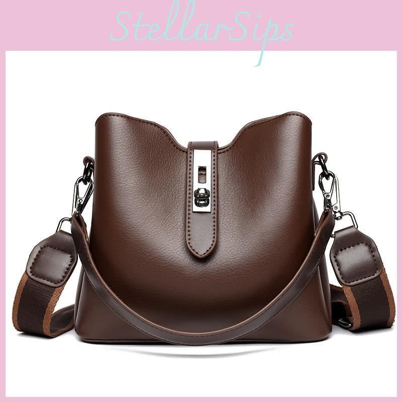Elegant Pu Bucket Bag For Women With Vintage Charm And Spacious Design Ideal For Daily Use