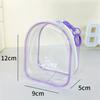 12cm PVC Transparent Storage Bag with Keychain Multicolor Cartoon Doll Display Box Dustproof Case Earphones Gift Organizer Bags
