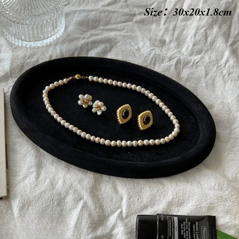 Retro Jewelry Display Tray Counter Earring Ring Display Trays Luxury Bracelet Storage Tray Live Streaming Jewelry Shooting Props