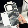 Mountain Pattern Matte Slim Phone Case For iPhone 16 17 Pro Max 15 Pro 14 13 12 11 17 Leather Texture Shockproof TPU Soft Bumper Cover