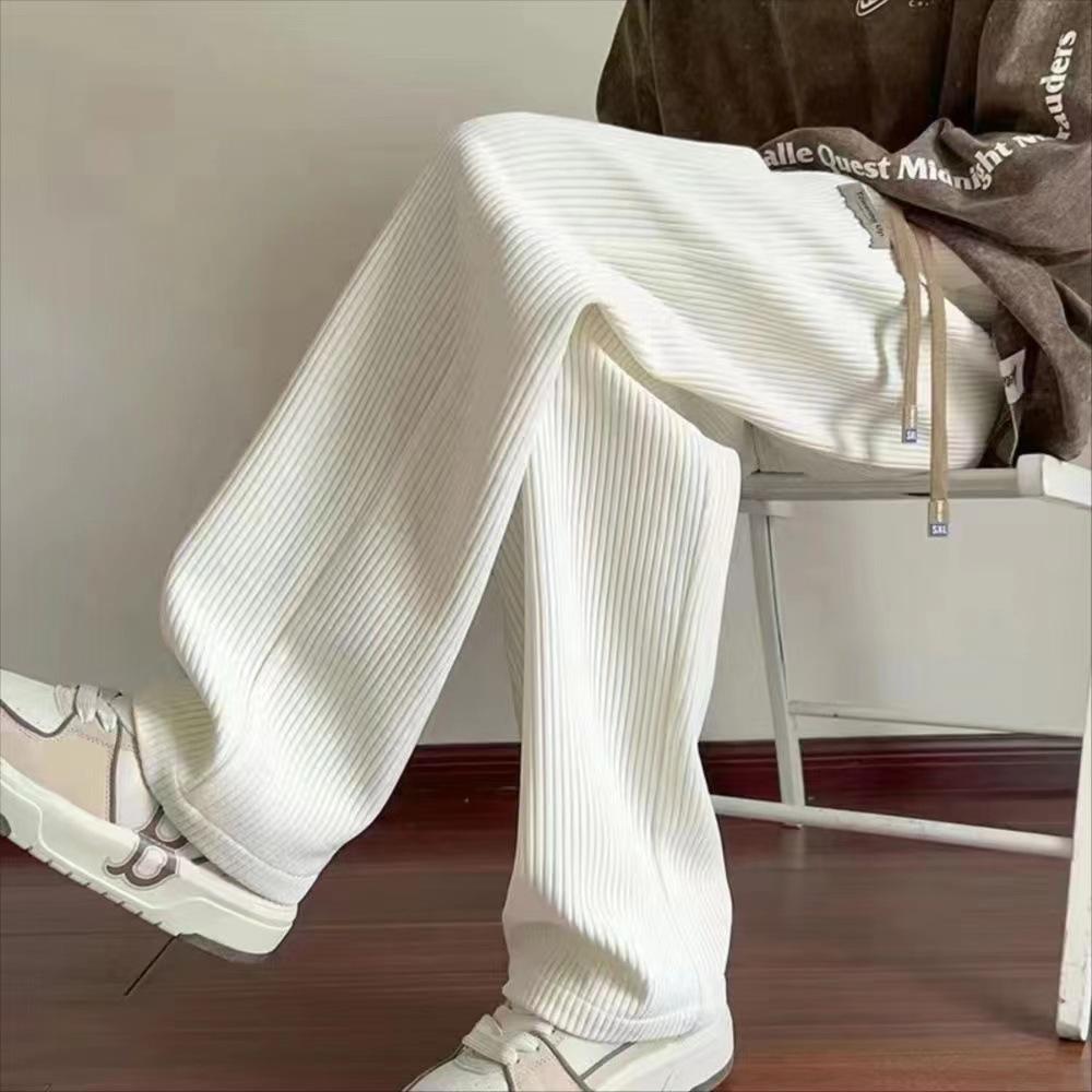 Men's Corduroy Pants Straight Loose Joggers Sweatpants Fall Winter Streetwear Men Casual Track Pants Male Long Trousers