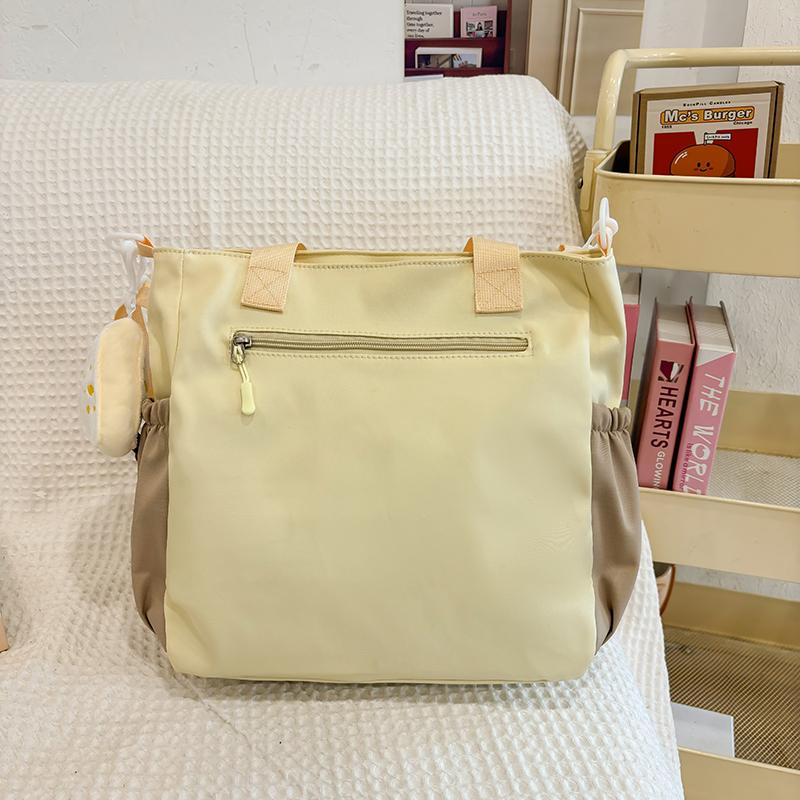 Damska Torba na Ramię Torba Studencka Color Block Torba Crossbody z Portmonetką