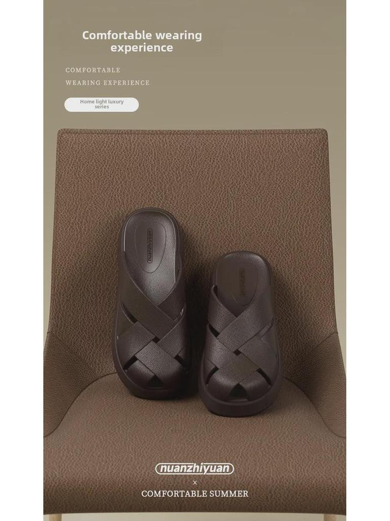 Unisex Geräuschlose Haussandalen mit weicher Sohle - Rutschfeste Sommerschuhe zum Baden & für den Außenbereich