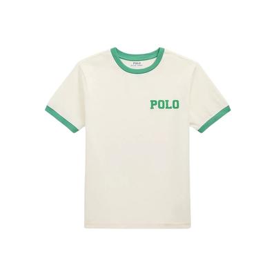 Polo Kleurblok Letter Pullover Ronde Hals Korte Mouw T-shirt Kinderen Tops 323971297-002