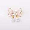 1011 new stud earrings female super fairy light luxury butterfly pearl earrings niche design high-end temperament earrings