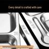 304 Stainless Steel Partitioned Meal Tray