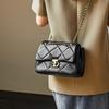 Mrs. Qiao Black Bag 2025 New Small Chain Bag Autumn Winter Women's Crossbody Bag Single Shoulder Genuine Leather Women's Bag