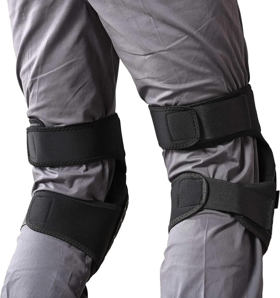 2 Piece Professional Knee Pads for Work Heavy Duty Foam Padding Gel Construction Knee Pads with Strong Double Straps