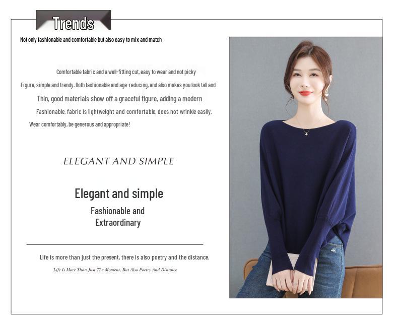 Übergroßer Fledermausärmel-Lockerer Pullover für Damen - Herbstkollektion 2025