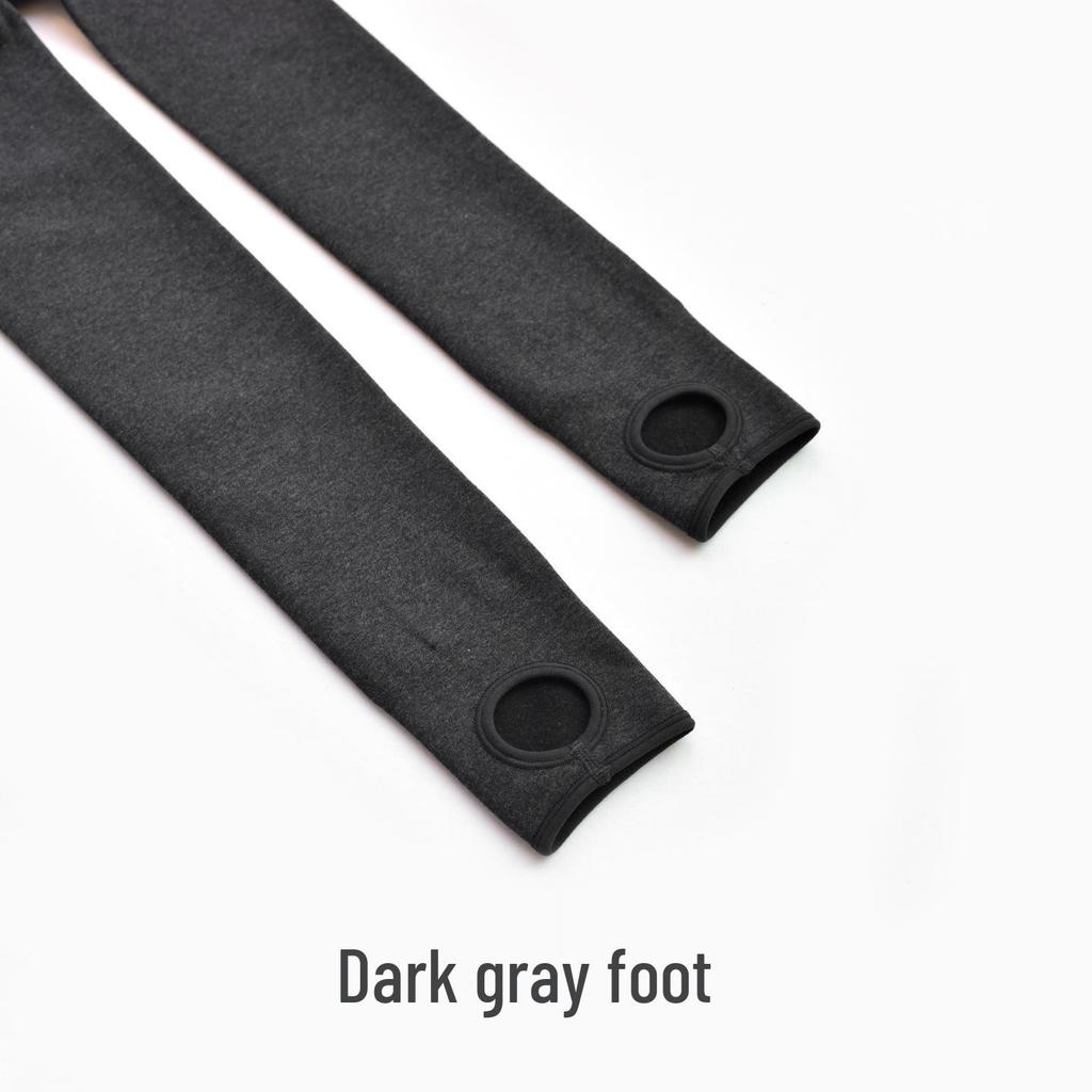 High-Waisted Tummy-Control Butt-Lifting Grey Cotton Tights - Women's Plus Velvet Thick Warmth Pantyhose for Autumn/Winter