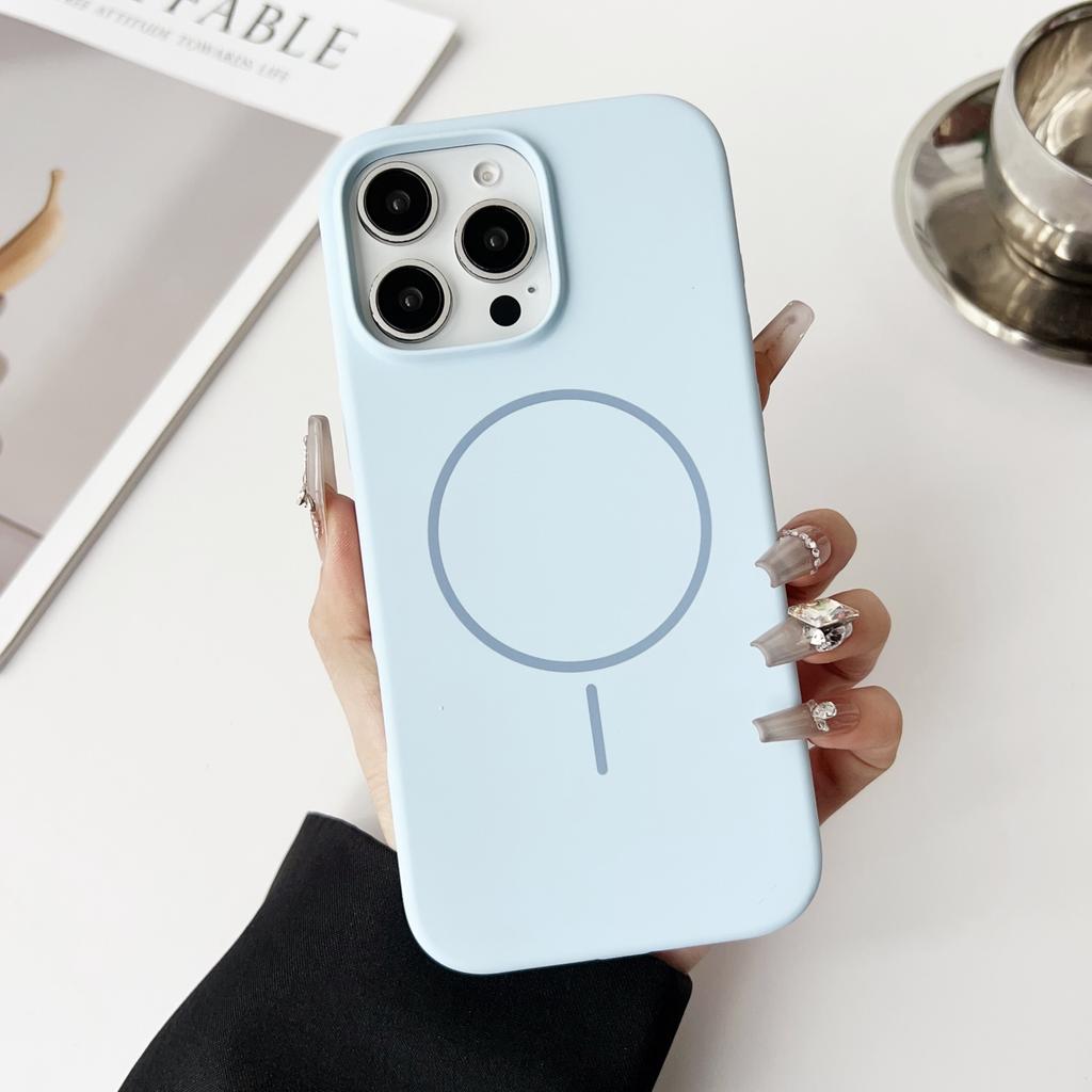 Thin Ring Magnetic Liquid Silicone Suitable for IPhone17promax Mobile Phone Case New Apple 16 Anti Fall 14 Soft Case