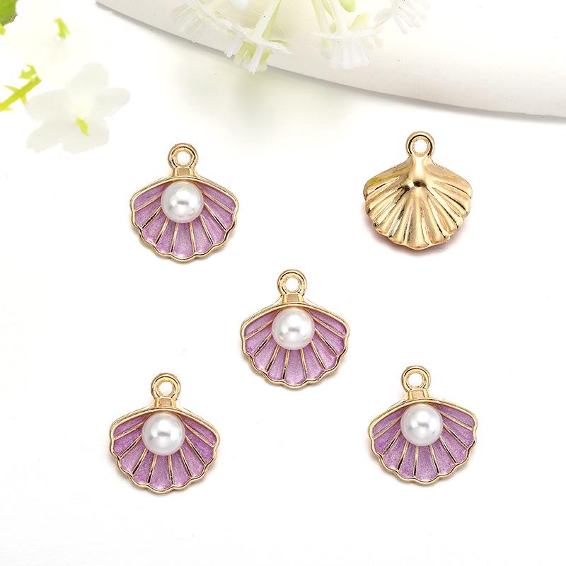 Pearl Color Oil Drop Shell Jewelry Accessories for DIY Bracelets, Keychains, and Pendants (W261)