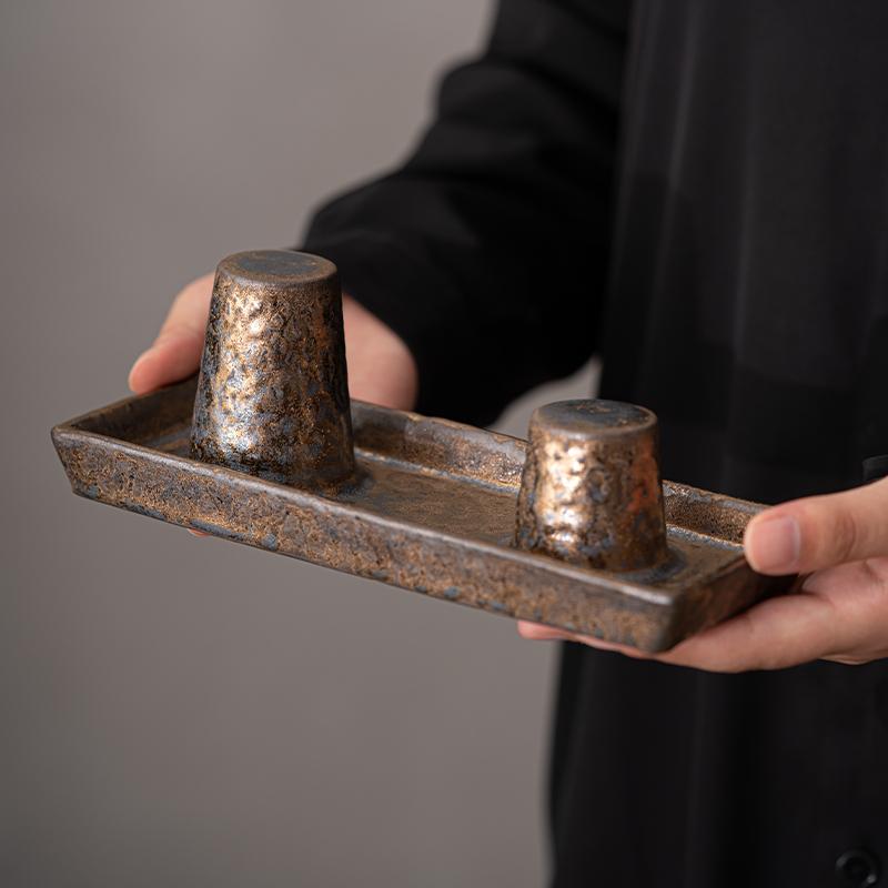 Coarse Pottery Drying Pot Rack, Cover Holder, Retro Purple Sand Teapot, Pot Bearing, Kung Fu Tea Set Accessories, Household