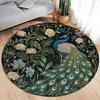 Covor Rotund Stil Chinezesc Floare de Lotus Koi Floare de Cireș Păun Fluture Covoraș Circular pentru Podea Decor Living Dormitor Covoare
