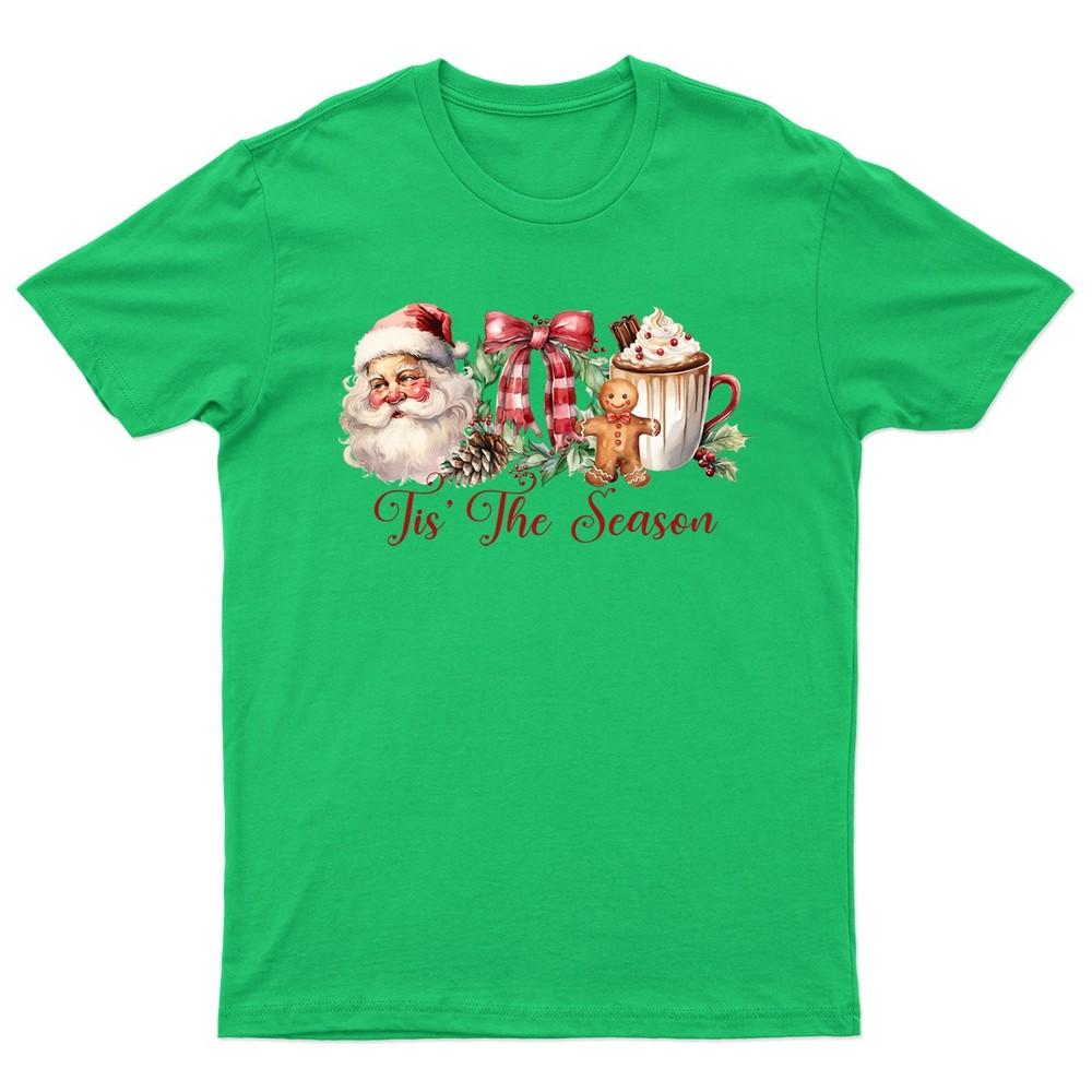 Tis The Season Christmas TShirt Unisex Gift Retro Seasonal Funny Xmas Santa i