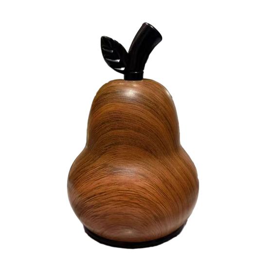 Wood Grain Pear Toothpick Dispenser Dental Floss Toothpick Holder Home Office Restaurant Kitchen Desktop Toothpick Organizer Container