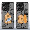 Funda Back Phone Cover Case for Xiaomi Redmi Note 14 11 A4 14C 13C 10 12 13 Pro Plus 9S Cute Capybara