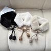 Women Soft Plush Scarf Winter Thicken Warm Faux Rabbit Fur Snood Scarves Outdoor Cold-Proof Neck Collar Neckerchief