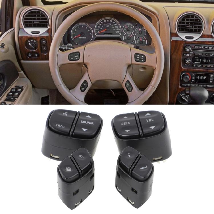 Steering Wheel Radio Control Switches Car ABS Button Panel 21997739 Replacement