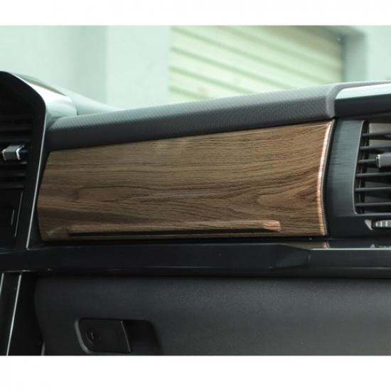 Car Wood Grain Dash Co-pilot Dashboard Decor Trim Cover For Ford F-150 -2024