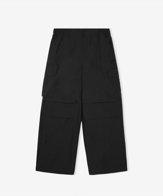 Nyuballanseu Nbntg21513 / Uni Frozen Cotton-Like Cargo Wide Pants (Black)