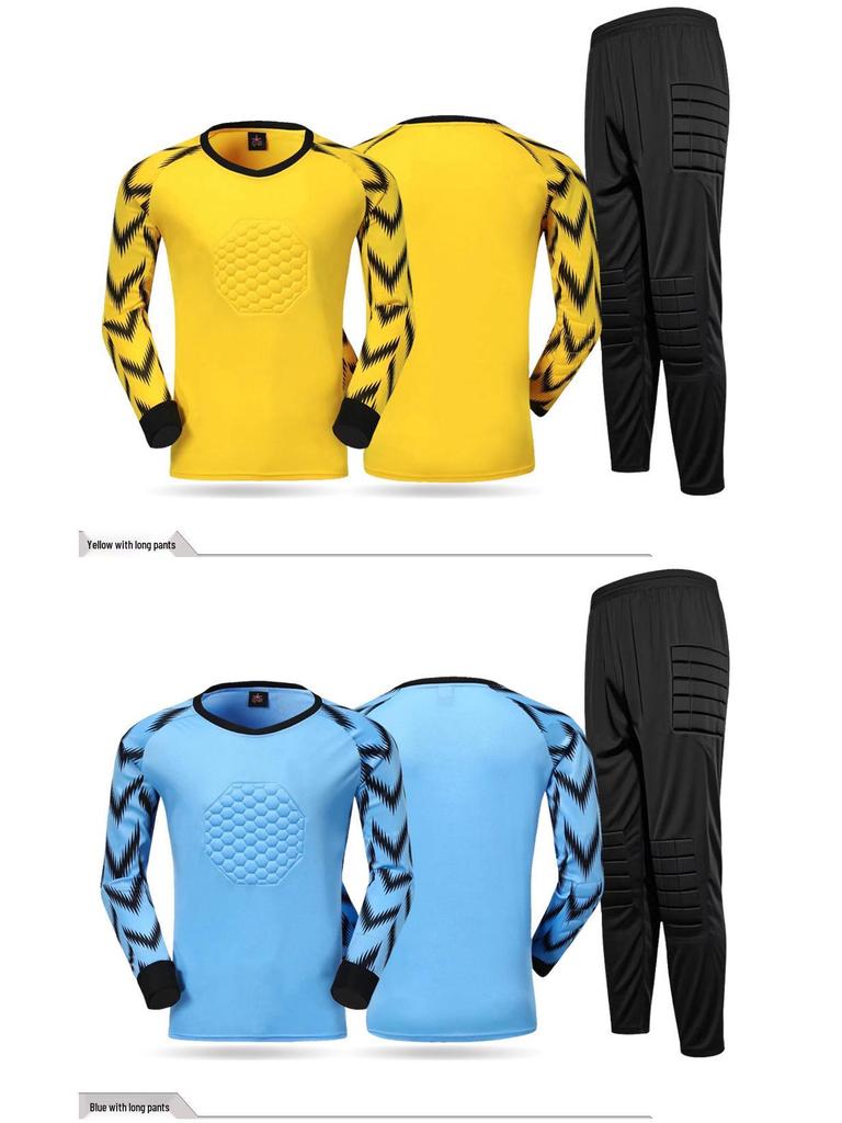 Goalkeeper Uniform with Anti-Fall and Anti-Collision Sponge Padding for Football Training