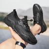 Men’s Outdoor Hiking Shoes Grey Driving Shoes Khaki Casual Slip on Summer Black Mesh Shoes Plus Size 45 46