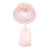 Pinker kleiner Clip-Ventilator Stilvoll und einfach USB-wiederaufladbarer Miniatur-Tischventilator für Zuhause