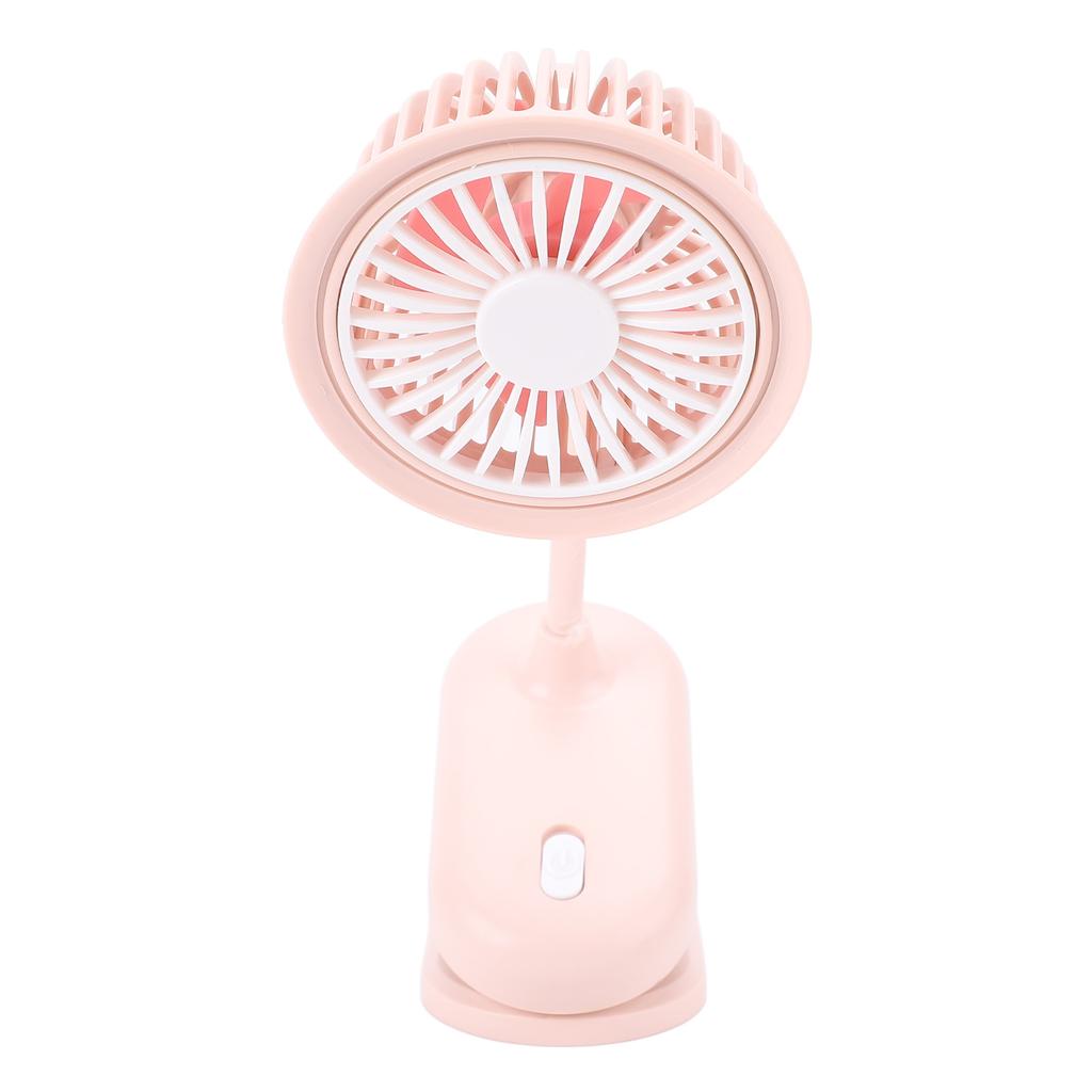 Pinker kleiner Clip-Ventilator Stilvoll und einfach USB-wiederaufladbarer Miniatur-Tischventilator für Zuhause