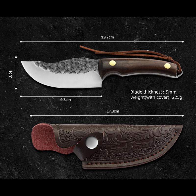 Ručně vyráběný kuchyňský vykosťovací nůž z nerezové oceli Rybářský nůž Sekáček na maso Řeznický nůž