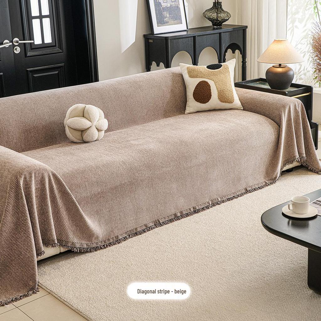 Cross-Border All-Season Chenille Sofa Cover Towel - Universal Fit Cushion Full Cover