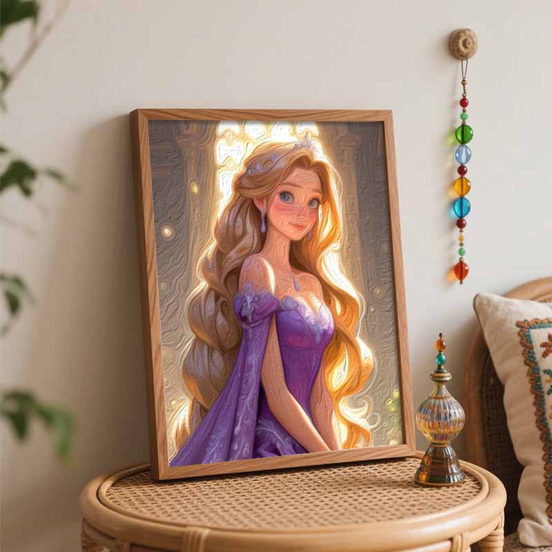 Rapunzel Princess Digital Oil Painting Diy Handpainted Coloring Painting Home Decoration Kit Art Craft for Room Wall Hanging Decor 123