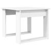 Coffee Table Set 2 Pcs White Wood Based Material