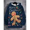 Child Sweatshirt Christmas Hoodie Cartoon Kawaii Santa Claus Print Sweatshirt for Girls Funny Holiday Party Clothes for Children