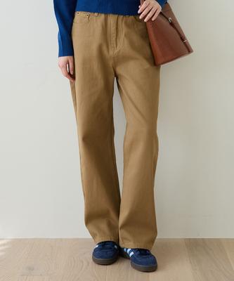 Hillioteu Daily Cotton Wide Pants_Camel