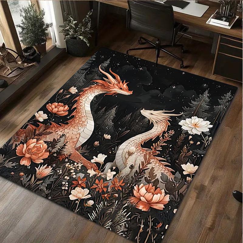Flowers Animal Rug Home Carpet Office Decorative Carpet For Living Room Bedroom Door Mat Floor Carpet Computer Chair Area Rug