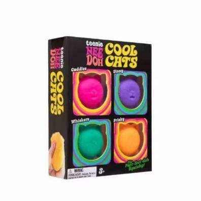 New Needoh Nice Ice Baby Fidget Cube Set 4 Pack Super Solid Squishy Sensory Toys Non-Toxic Squeeze Toys For Adhd And Gift