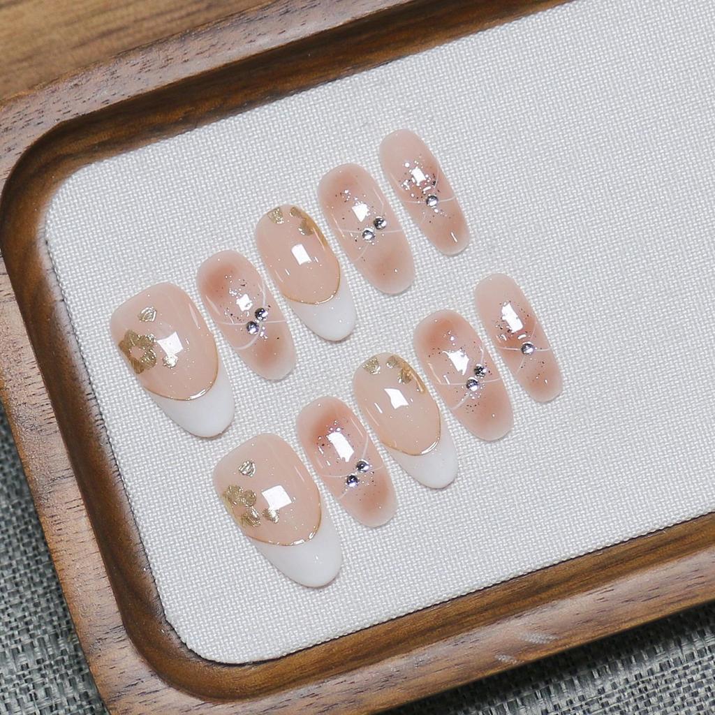 Pink Dream Tulip Cat Eye Detachable Nails for All Seasons